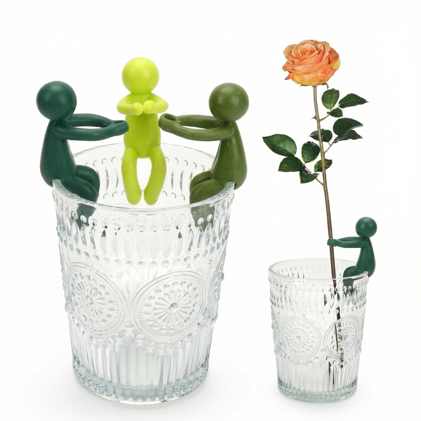 Set 6 Suporturi pentru Îndreptarea Plantelor Hidroponice – Figurine Decorative pentru Ghivece și Birou