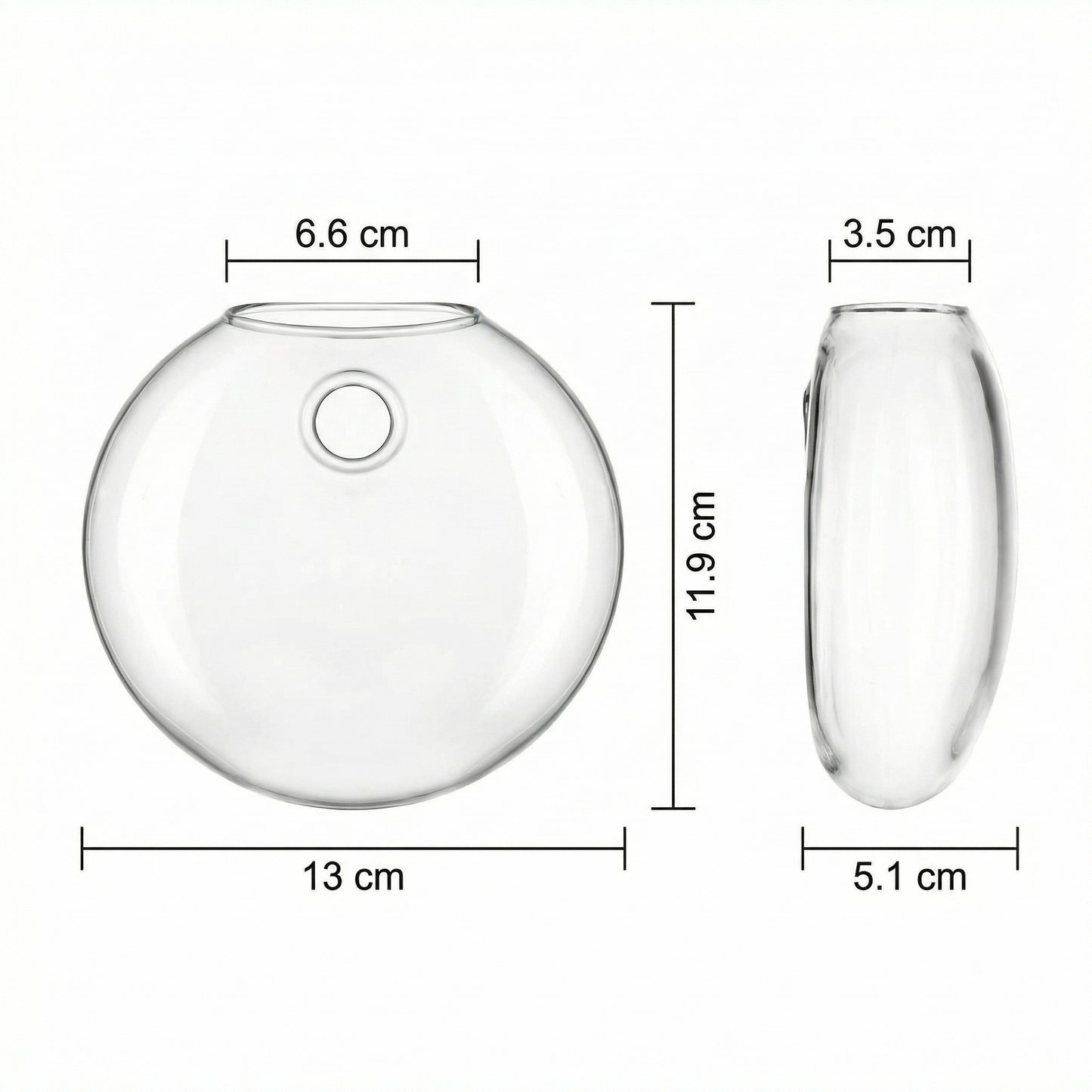 Set 4 Vaze de Perete pentru Plante Hidroponice