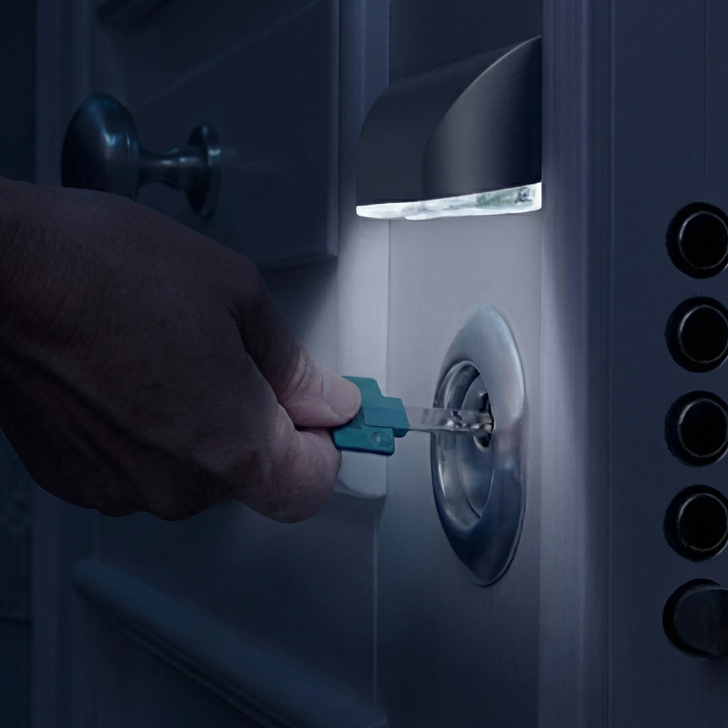 Lampă LED cu Senzor pentru Gaura Cheii - Iluminare Automată cu Infraroșu
