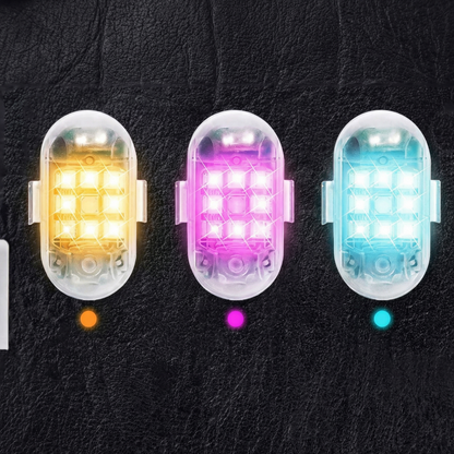 Set 2 Mini Stroboscoape LED Wireless cu Magnet și Telecomandă