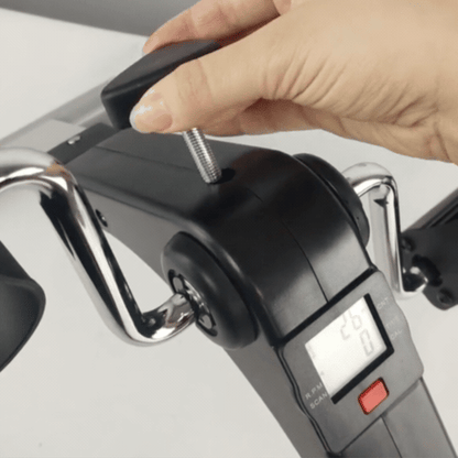 Pedalier Fitness Compact pentru Brațe și Picioare cu Rezistență Reglabilă și Display LCD