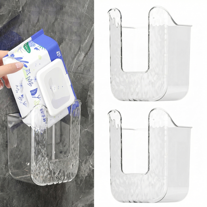 Set 2 Suporturi de Perete din Plastic pentru Șervetele Umede