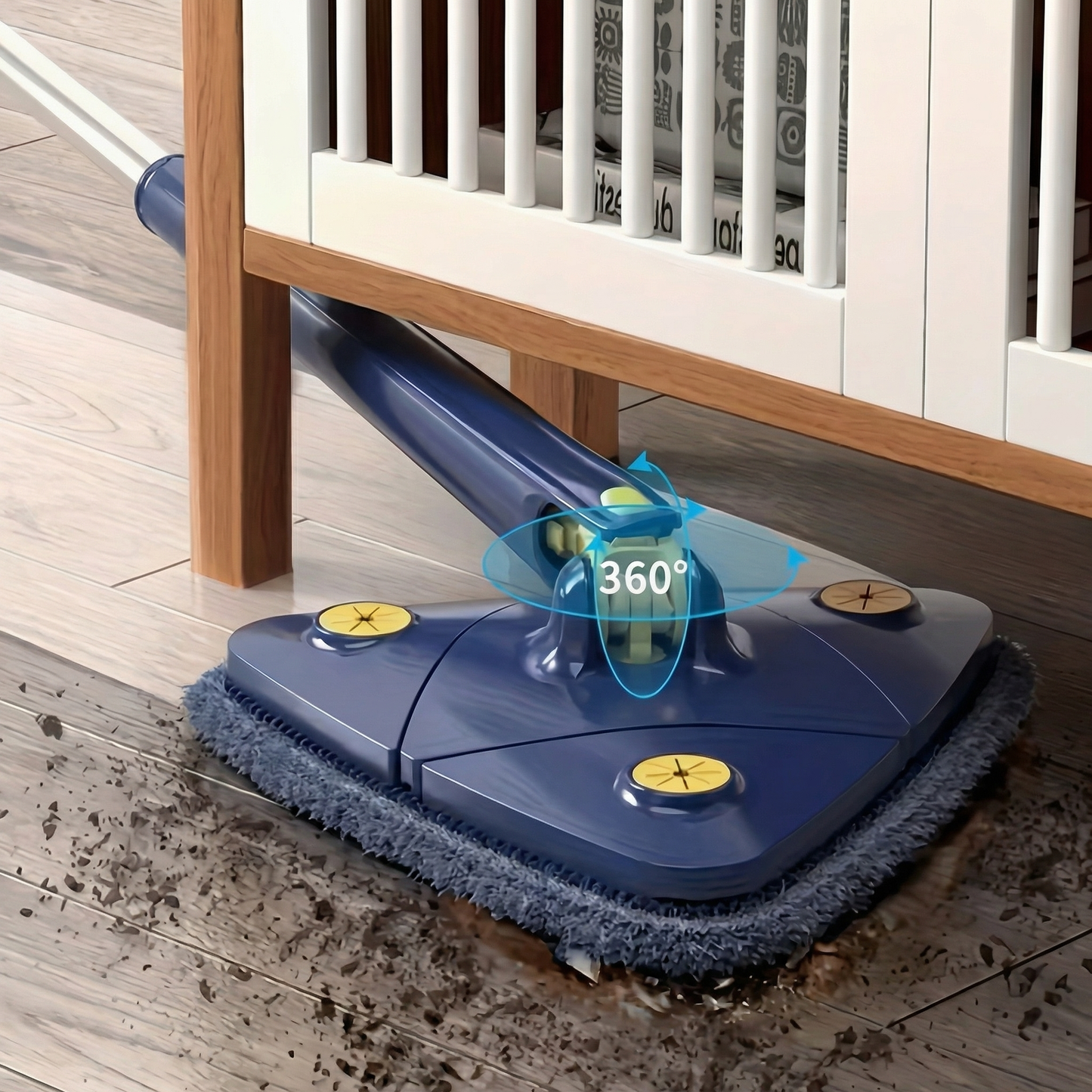 Mop de Curățare Triunghiular cu Rotire 360°