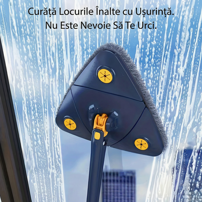 Mop de Curățare Triunghiular cu Rotire 360°