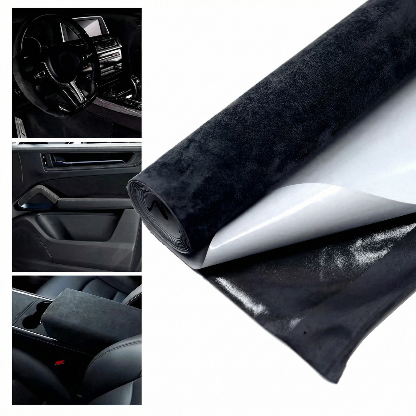 Material Textil Autoadeziv Imitatie de Piele intoarsă