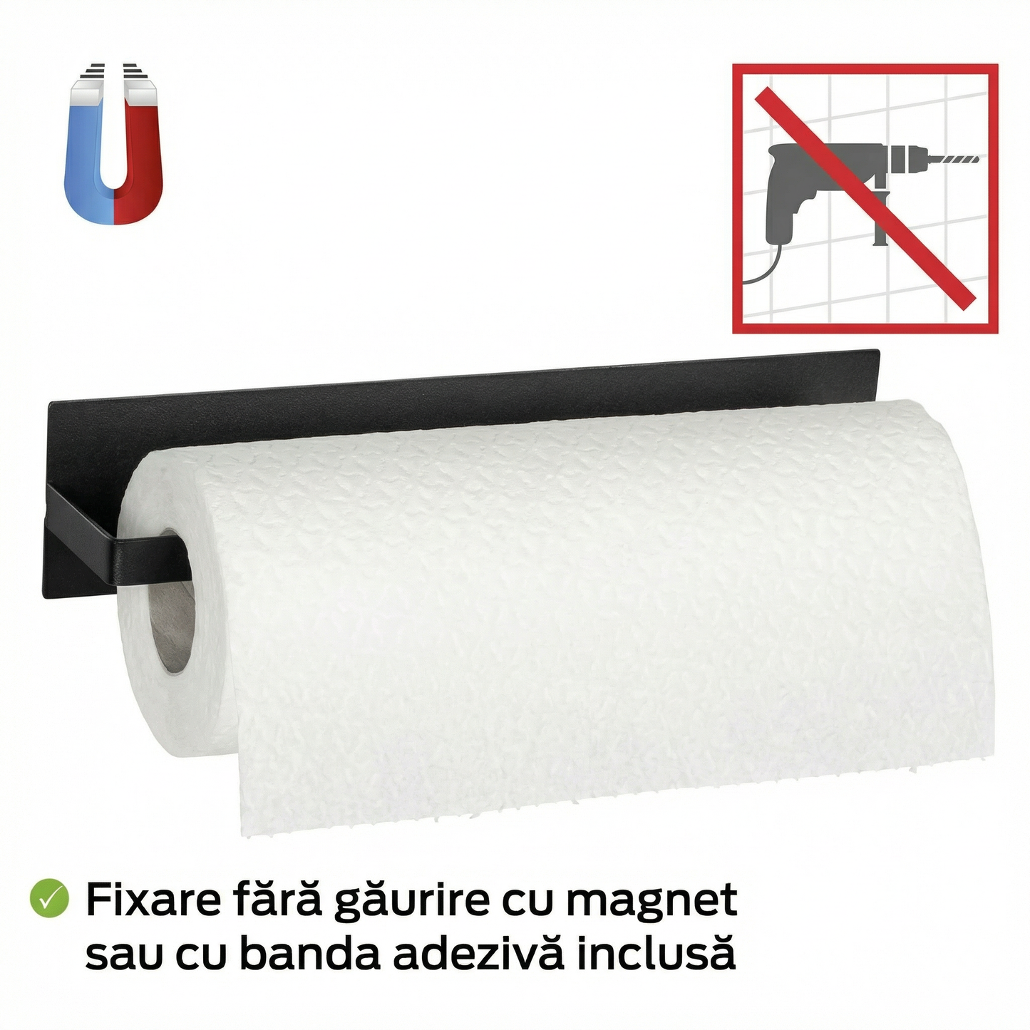 Suport Magnetic pentru Rolă de Hârtie