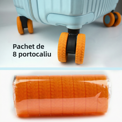 Set 8 Protecții pentru Roți de Valiză cu Absorbție de Șoc