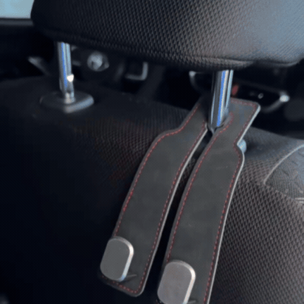 Cârlig Dublu din Piele pentru Spatele Scaunului Auto