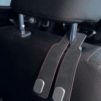 Cârlig Dublu din Piele pentru Spatele Scaunului Auto