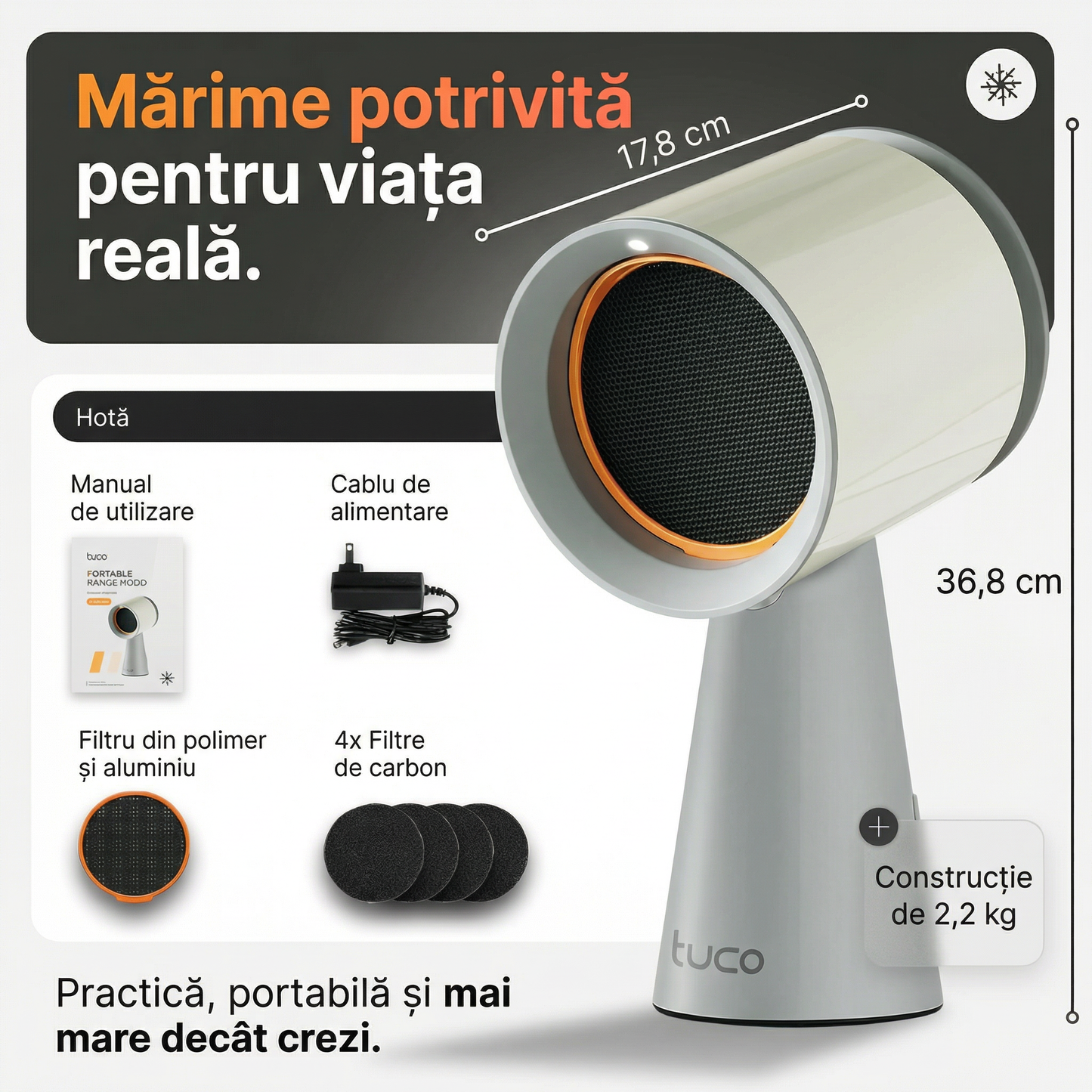 HOTĂ DE BUCATARIE PORTABILA