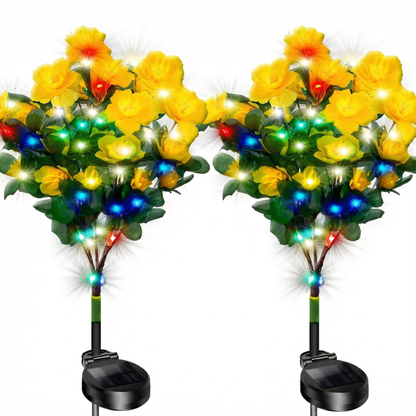 Set de Felinare Decorative pentru Grădină Tip Floare