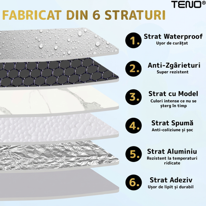 Set de Plăci Autocolante Tip Marmură