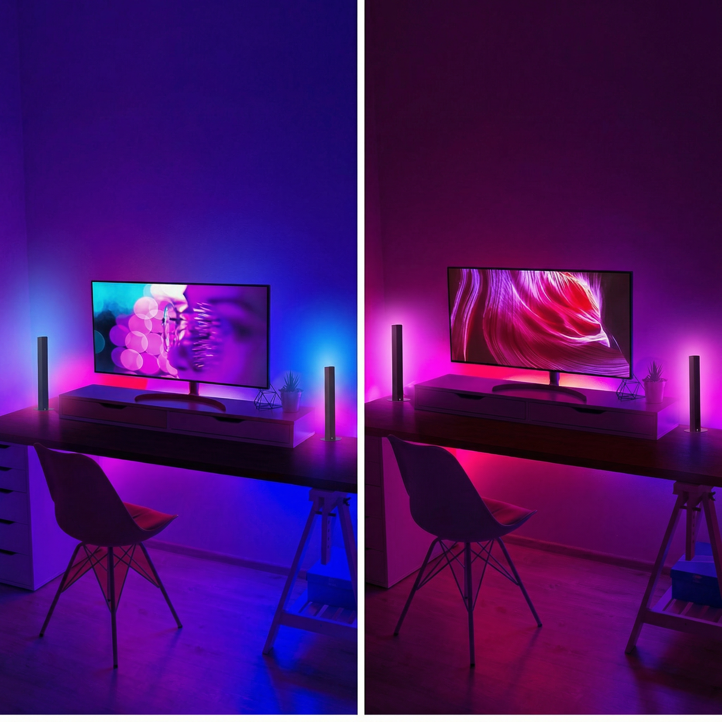 Set de Două Lămpi cu Lumină LED