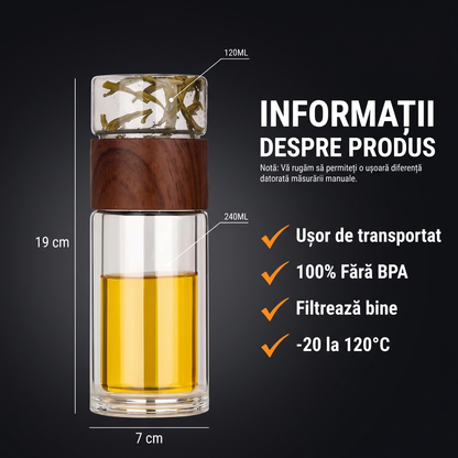 Sticlă cu Infuzor pentru Ceai