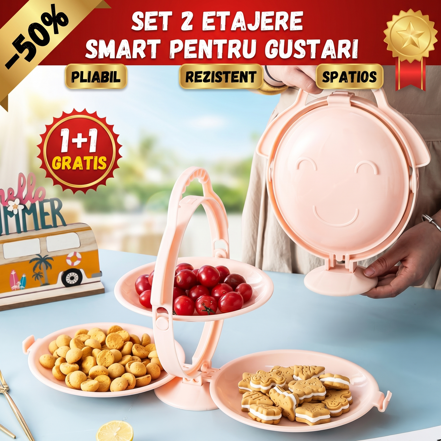 Etajeră Pliabilă pentru Gustări