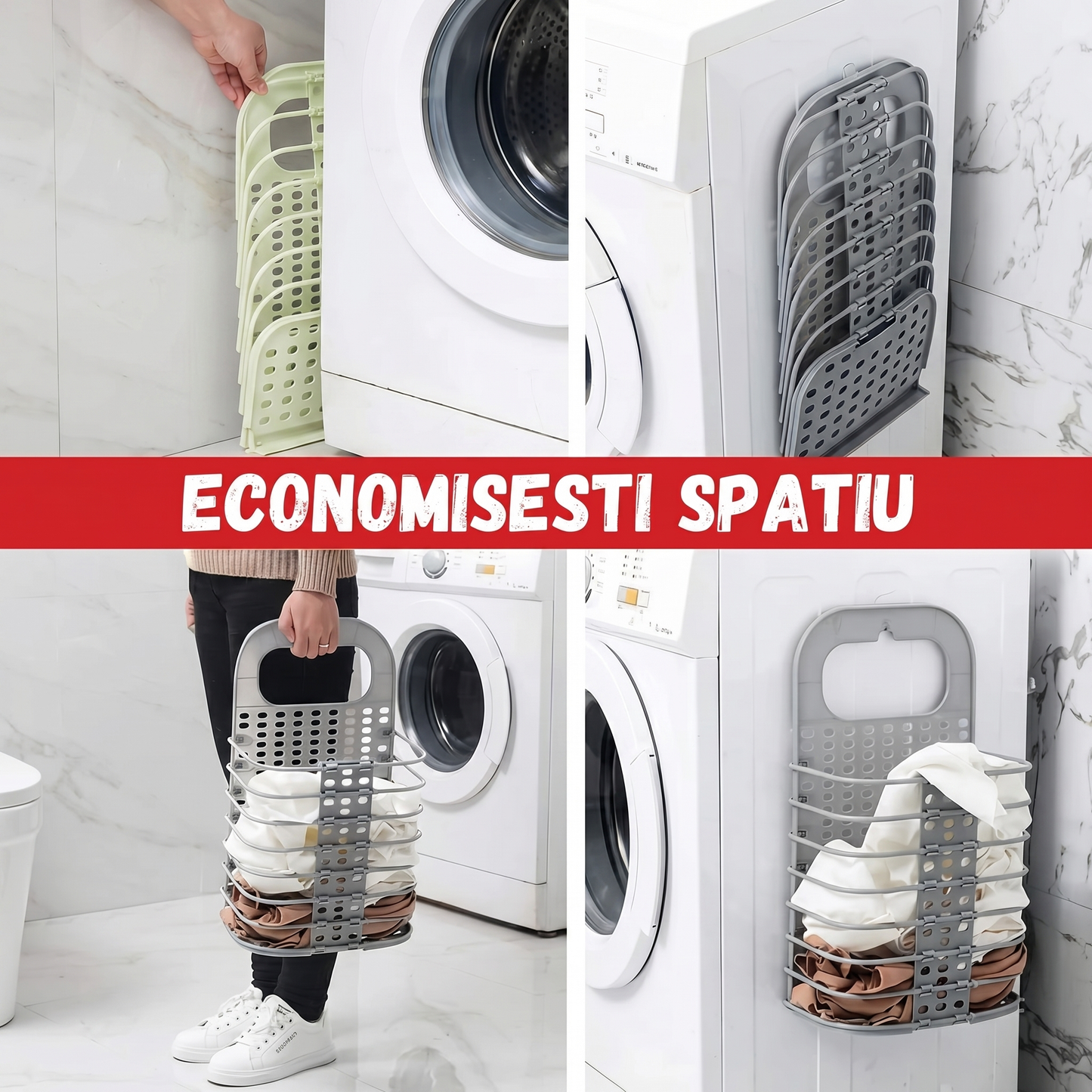 Coș Pliabil pentru Rufe