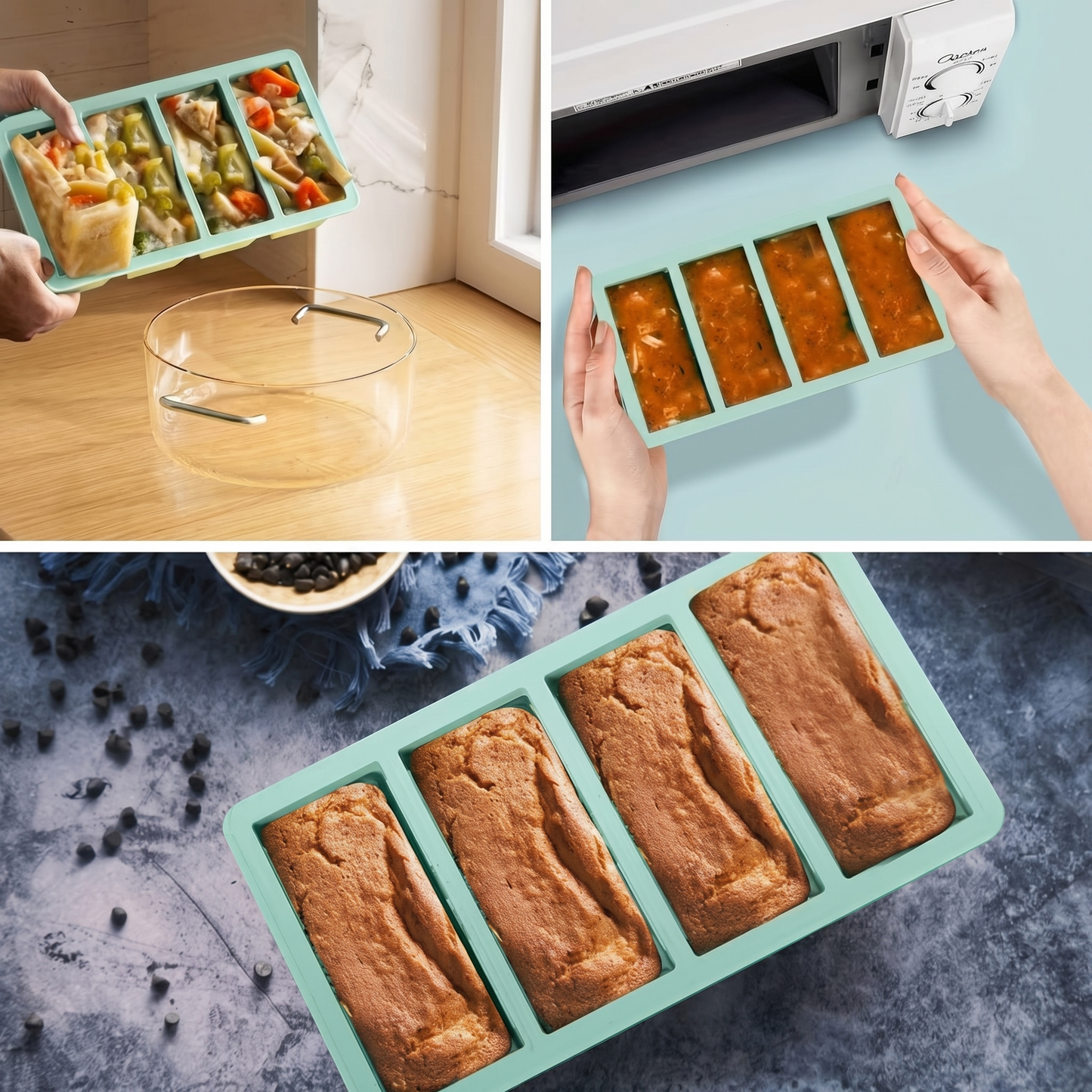 Formă din Silicon pentru Congelare Alimente