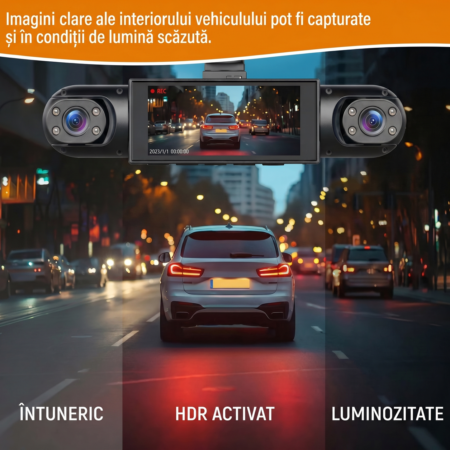 Cameră Inteligentă de Bord cu 4 Cadre