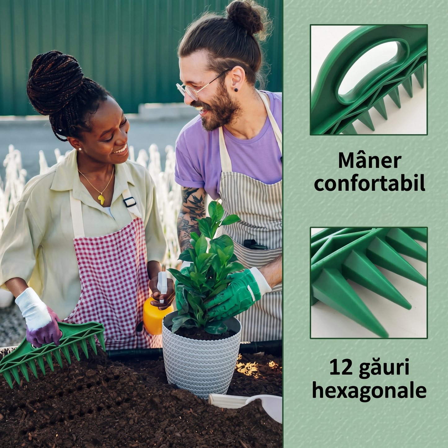 Instrument pentru Distanțarea Semințelor – Placă cu 12 Orificii