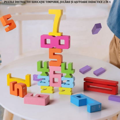 Blocuri Numerice din Lemn Montessori
