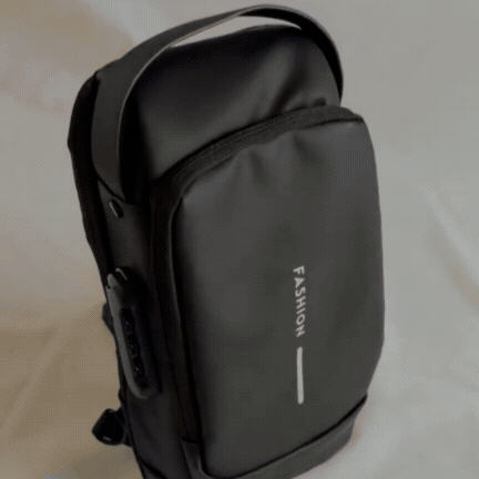 Geantă Crossbody pentru Bărbați cu USB și Protecție Antifurt