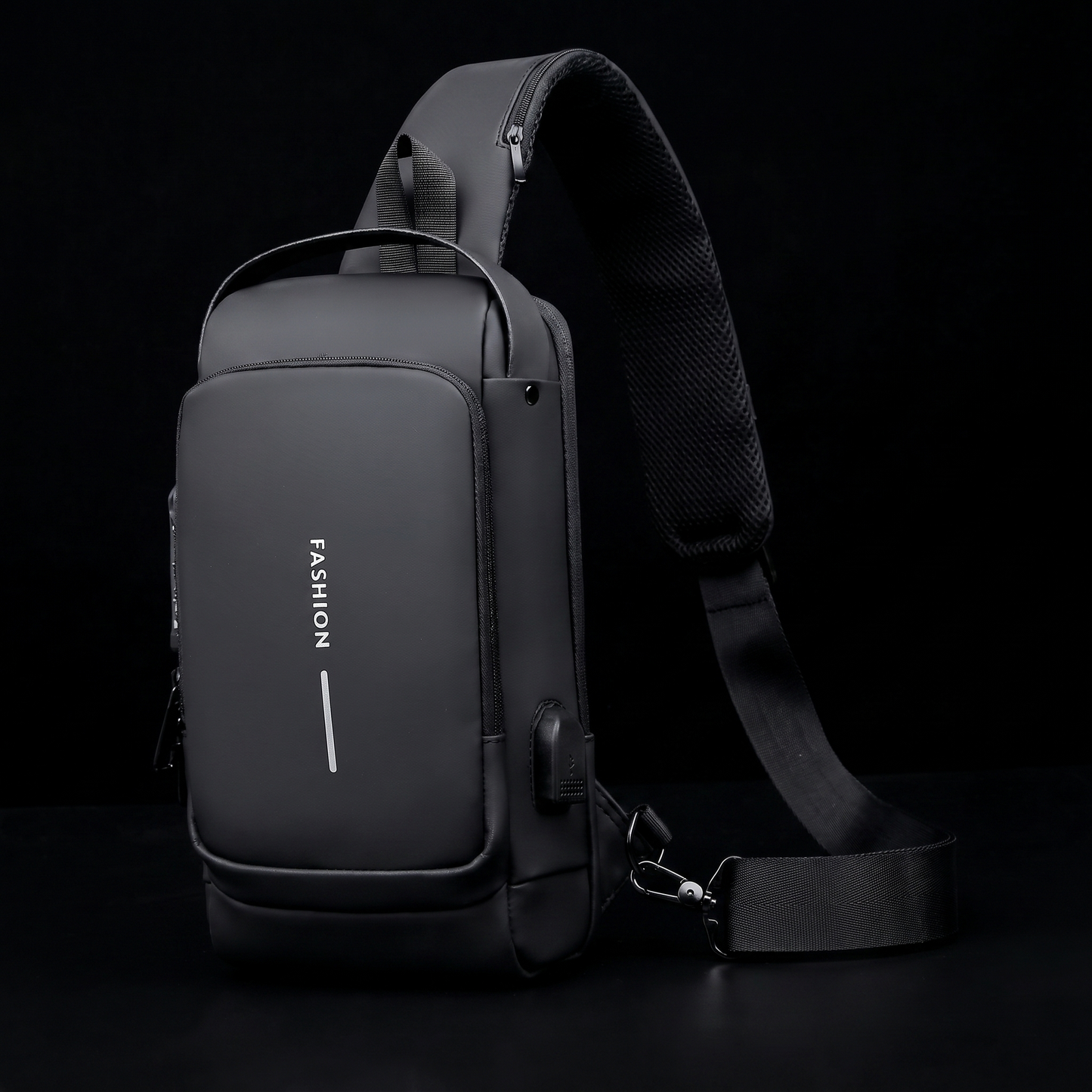 Geantă Crossbody pentru Bărbați cu USB și Protecție Antifurt