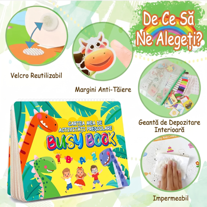 Carte Montessori cu Stickere pentru Activitati Prescolare