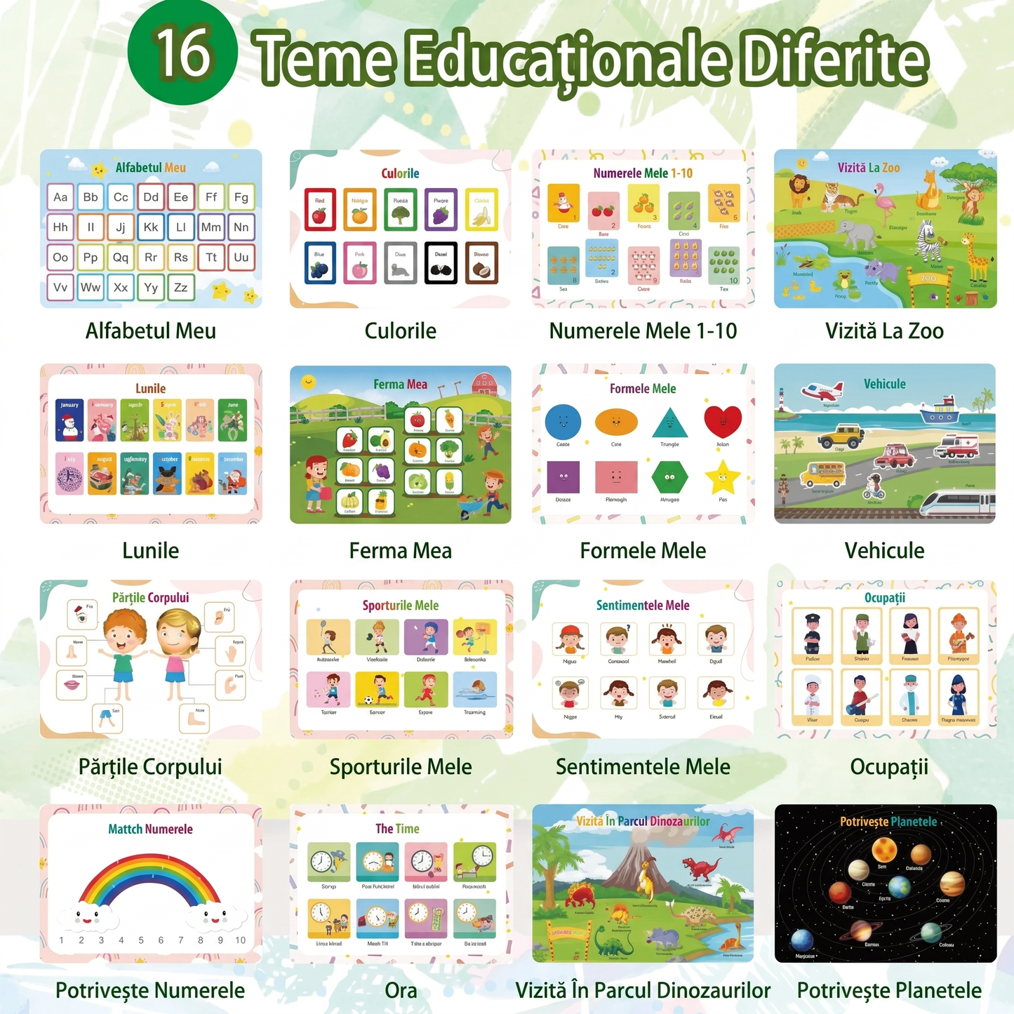 Carte Montessori cu Stickere pentru Activitati Prescolare