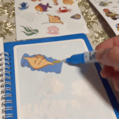Carte Magică Reutilizabilă de Colorat cu Apă