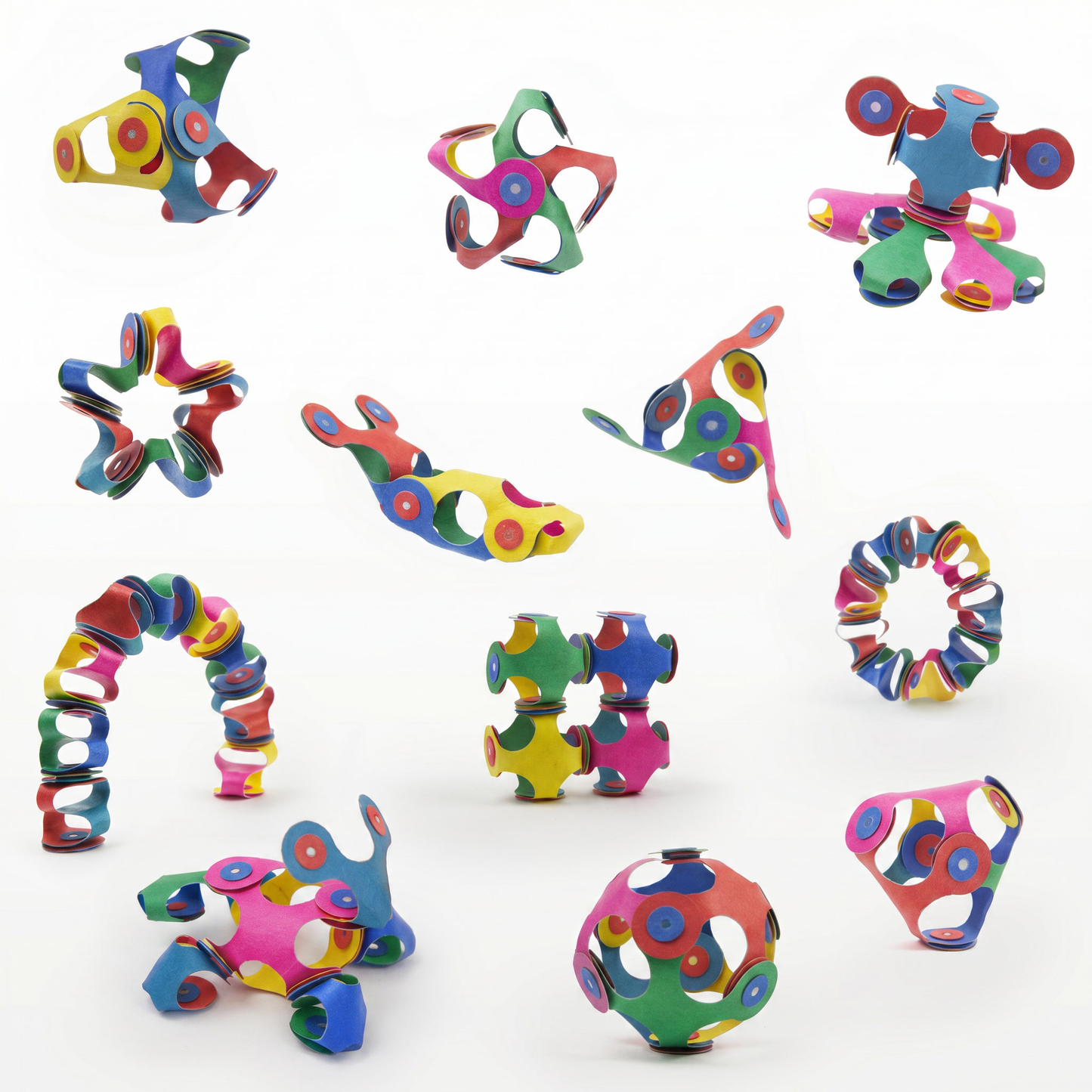 Set Magnetic de Construcție Compact (9 Piese)