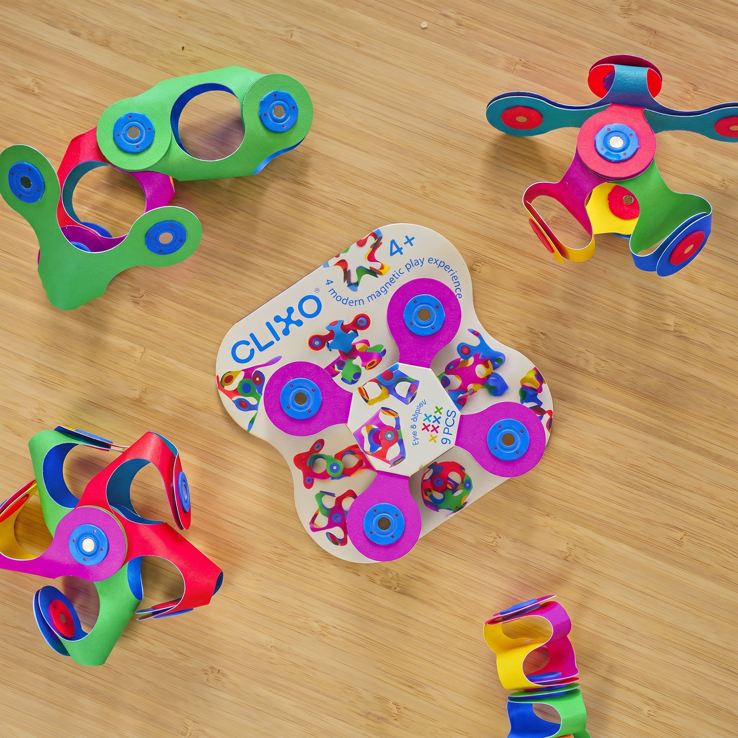 Set Magnetic de Construcție Compact (9 Piese)