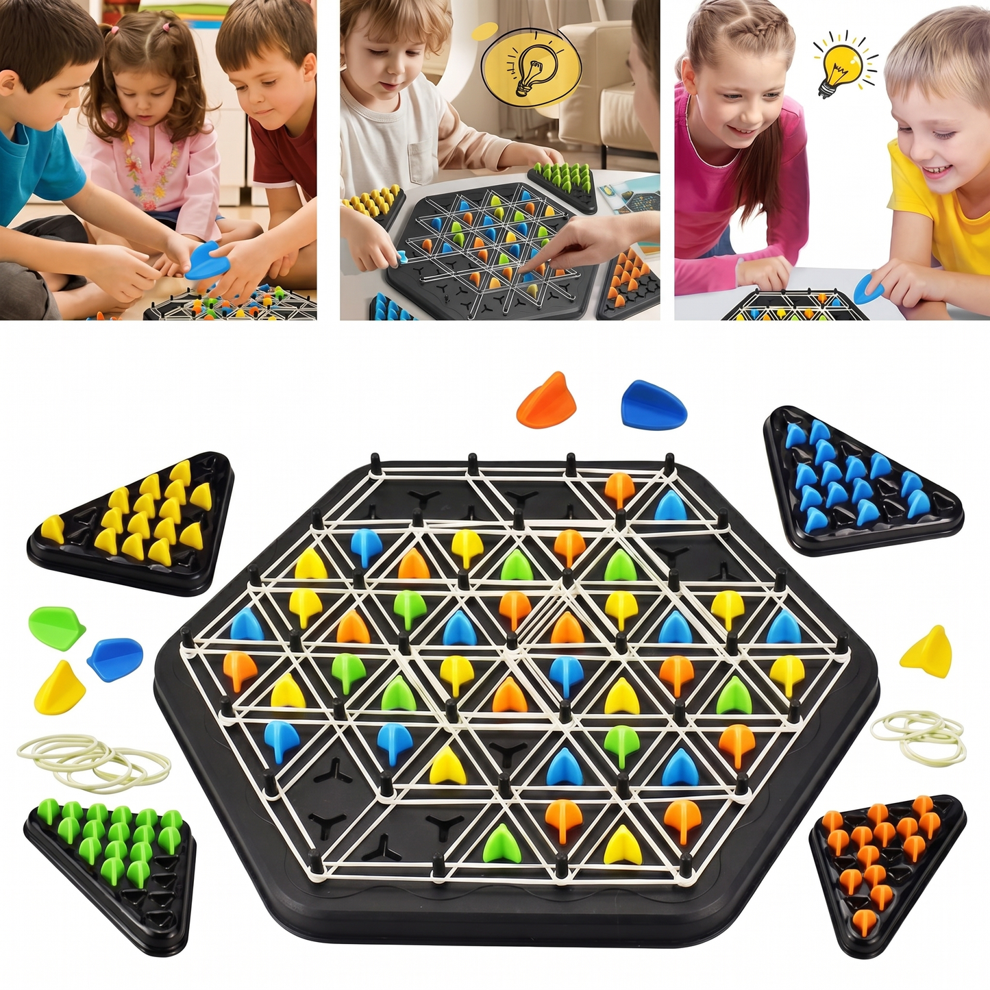 Joc Strategic Educațional cu Benzi Elastice