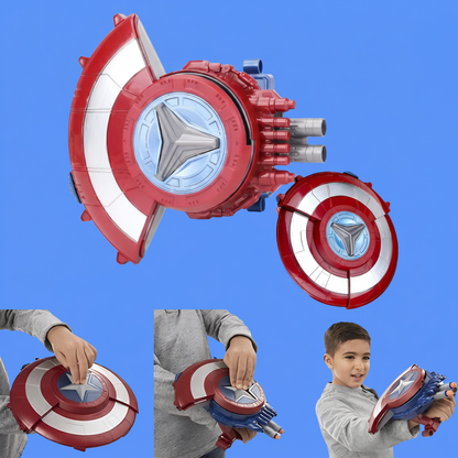 Scut de Supererou cu Lansator de Rachete + 20 Rachete Incluse