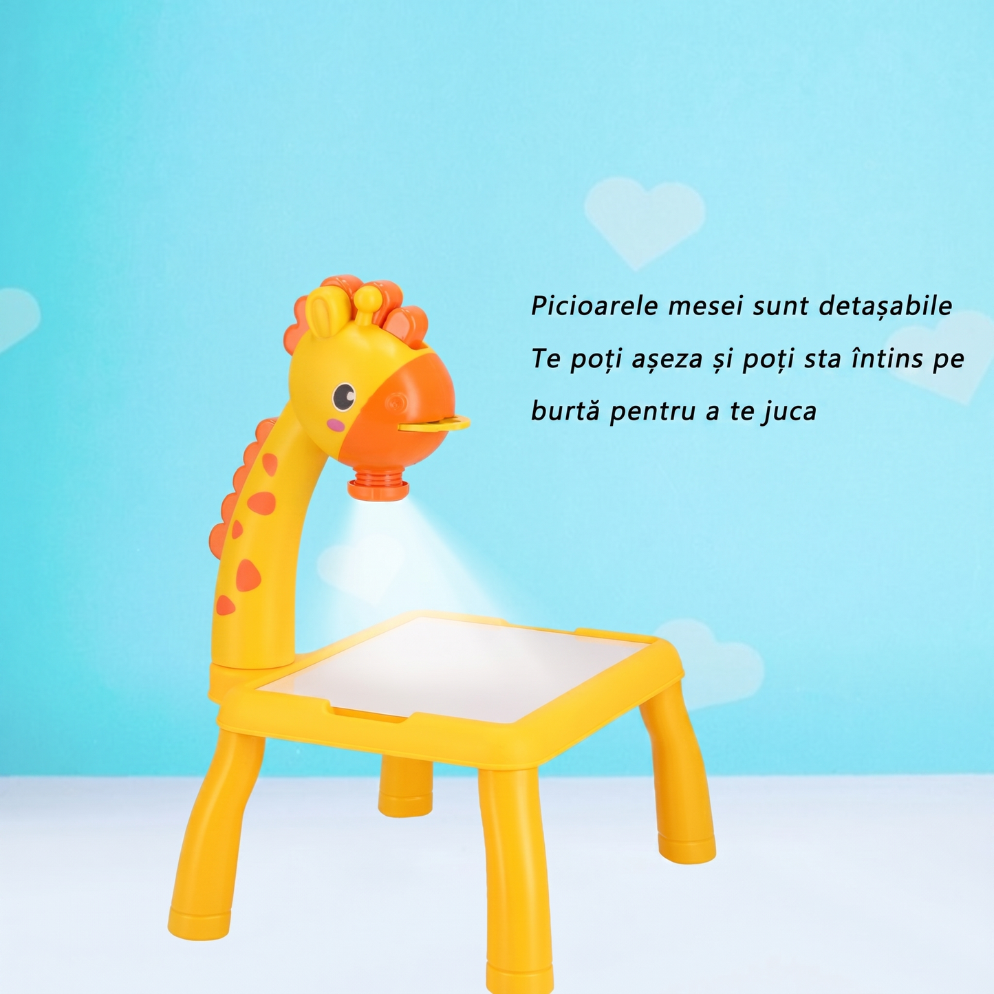 Tablă de Desen cu Proiecție Electrică și Creioane Colorate (3+ ani)