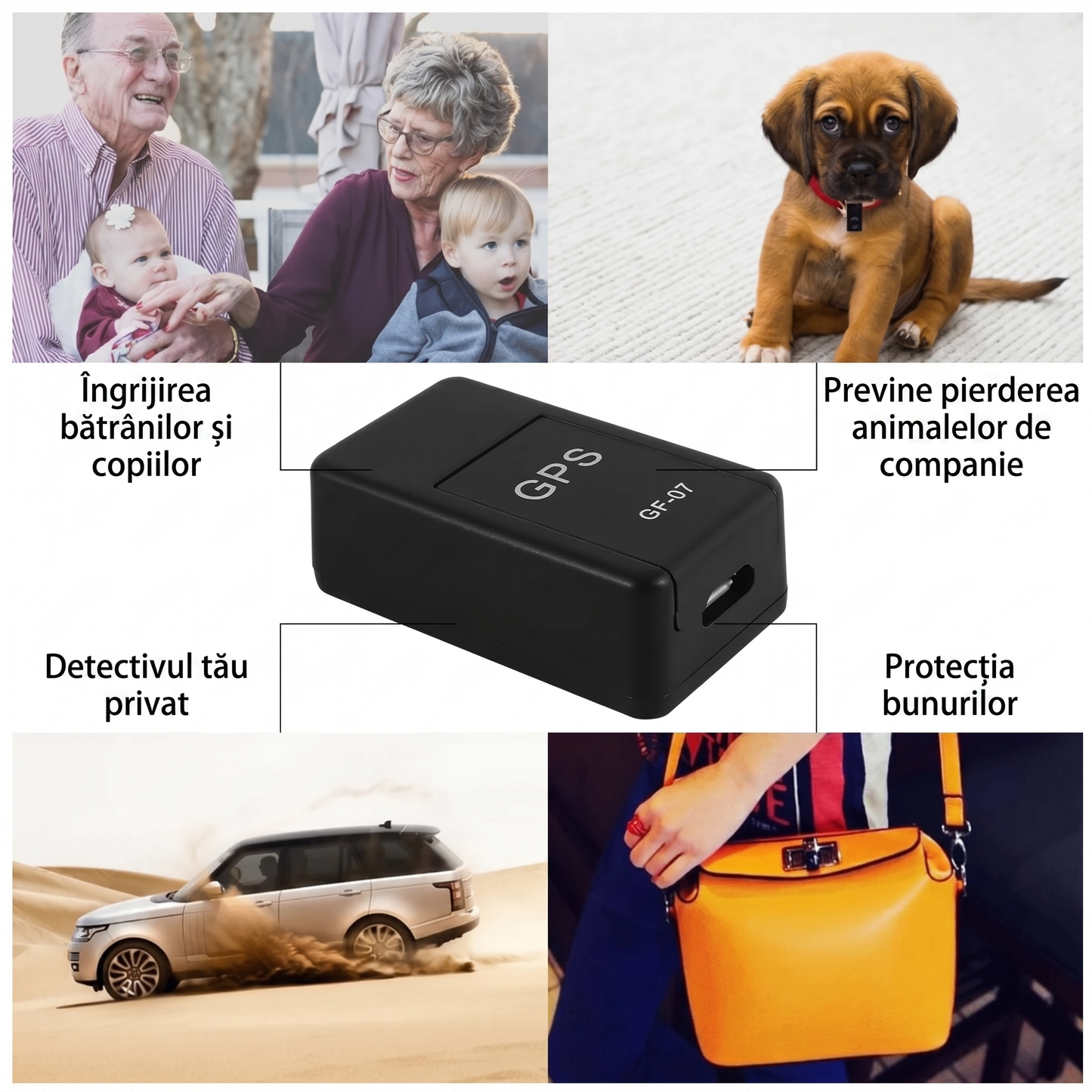 Tracker GPS Mini Magnetic pentru Monitorizare Auto și Persoane