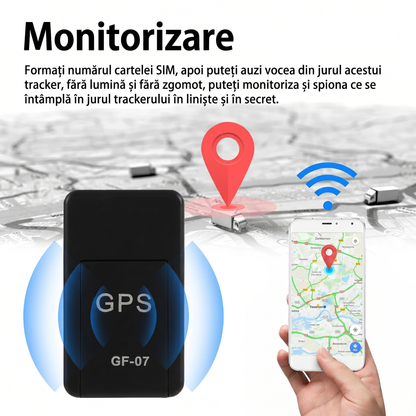 Tracker GPS Mini Magnetic pentru Monitorizare Auto și Persoane