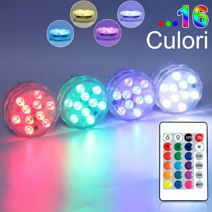 Set de 4 Lămpi RGB Impermeabile + Telecomandă
