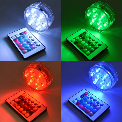 Set de 4 Lămpi RGB Impermeabile + Telecomandă
