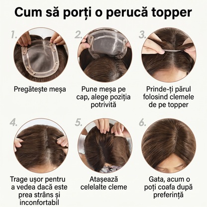 Topper de Păr cu Acoperire Naturală