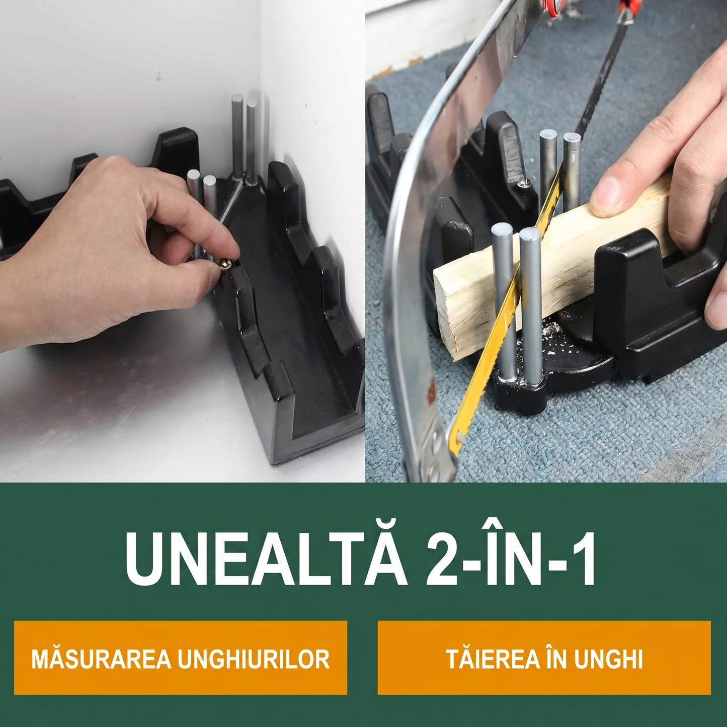 Unealtă 2în1 pentru Măsurarea Unghiurilor și Tăiere