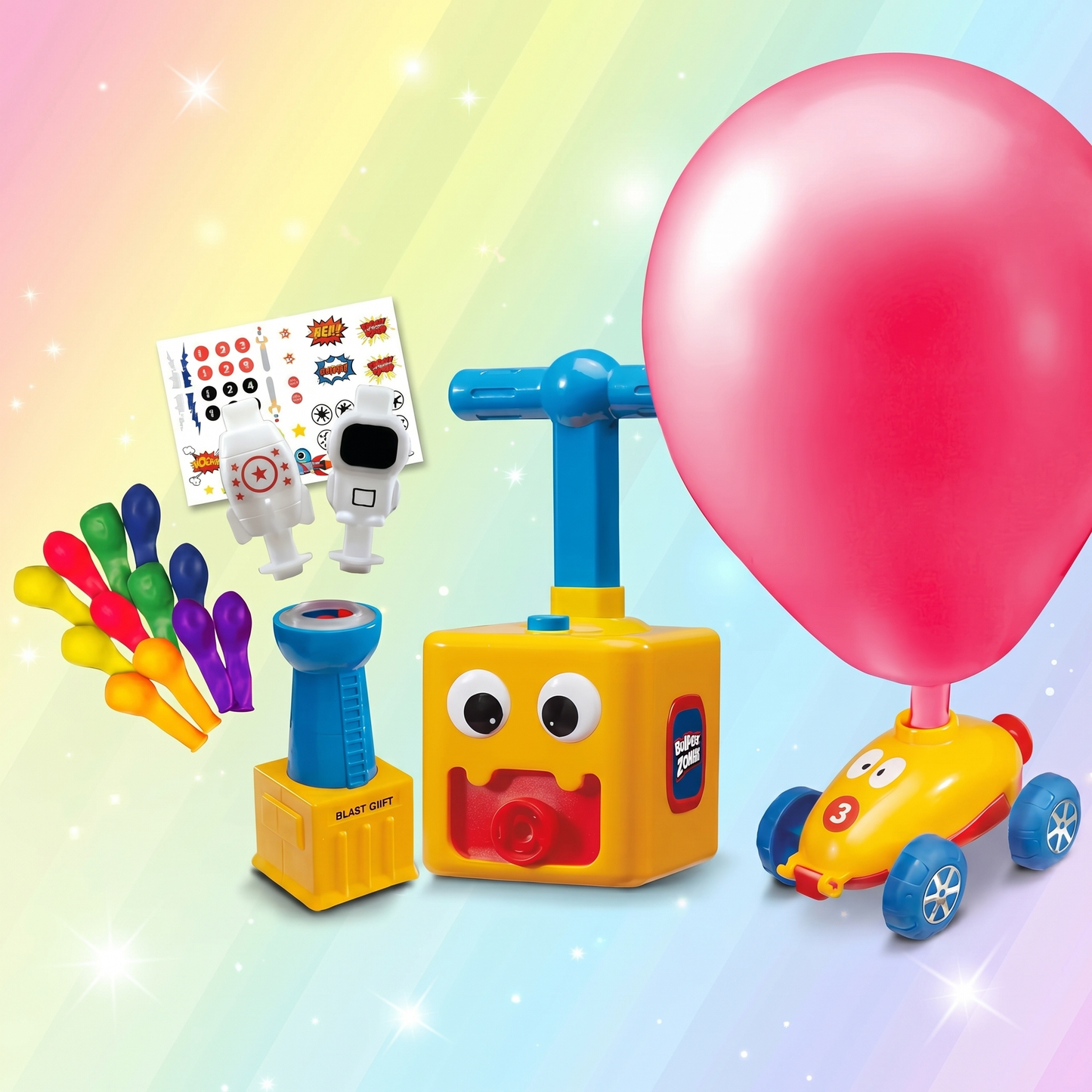 Set de Lansare cu Balon pentru Mașinuță și Rachetă