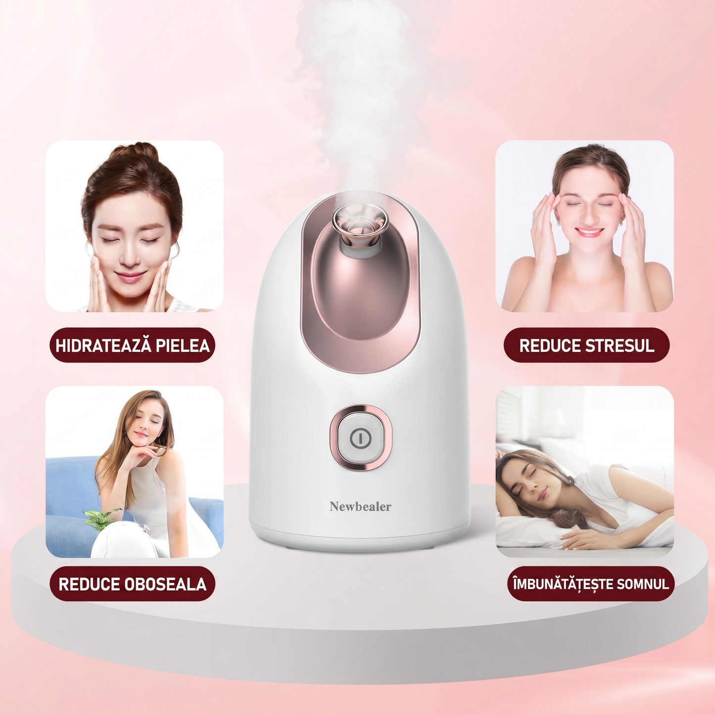 Saună Facială Nano Ionică cu Abur Cald și Kit pentru Curățare (160 ml)