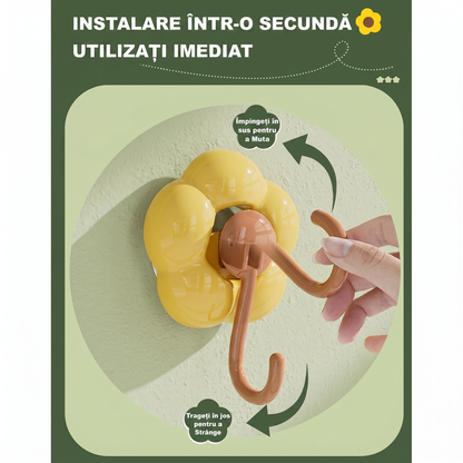 Cârlige cu Ventuză Puternică pentru Bucătărie și Baie, Fără Găurire