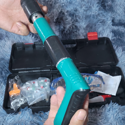 Pistol Manual pentru Fixare în Beton și Lemn cu Trepte Reglabile și Accesorii