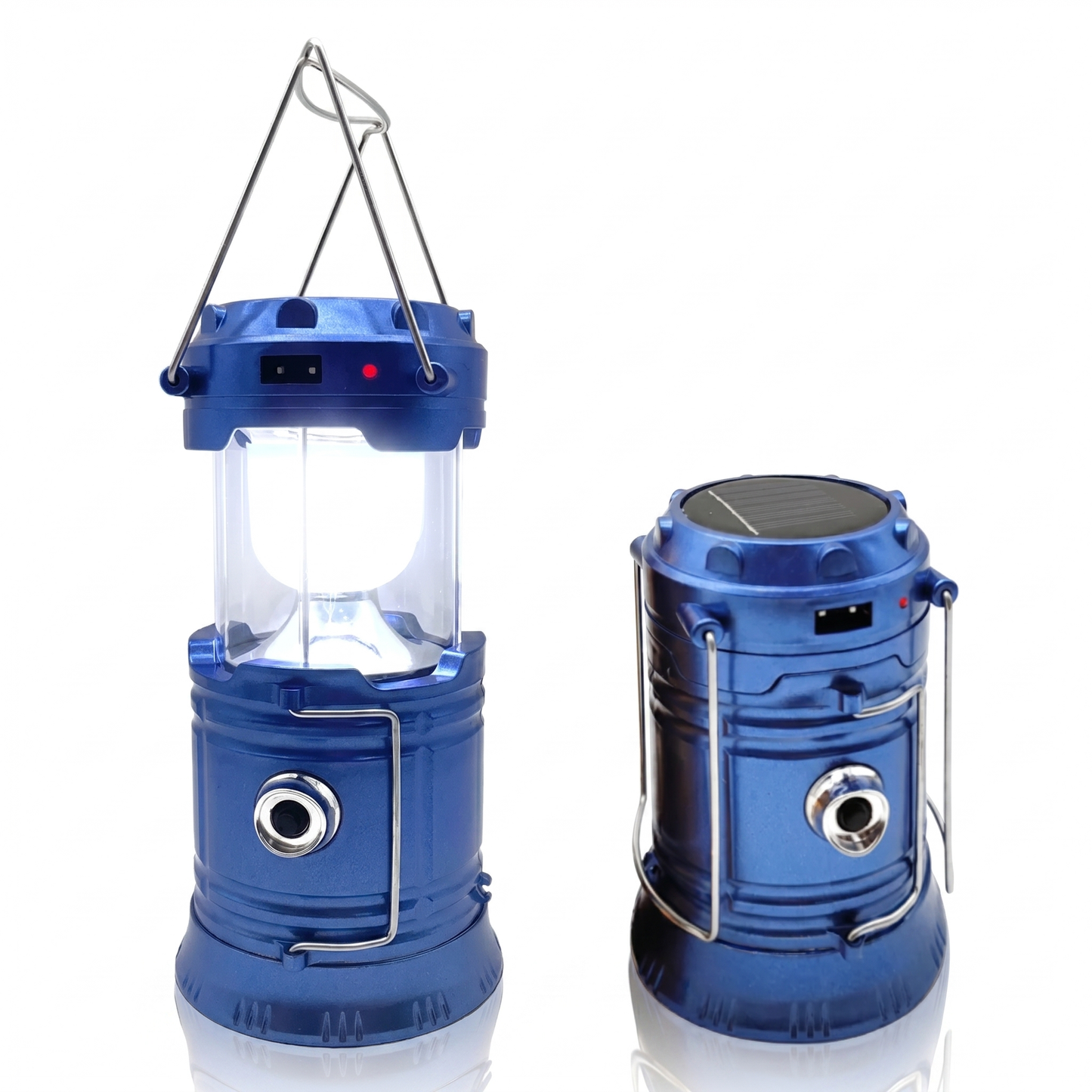 Felinar LED de Camping Extensibil cu Încărcare Solară și USB