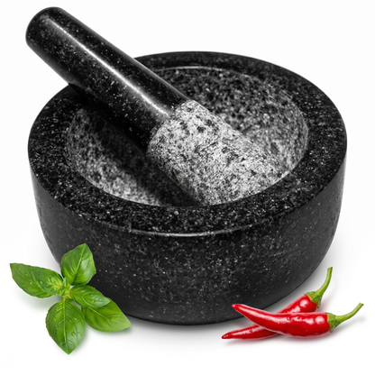Mojar cu Pistil din Granit pentru Măcinat Condimente și Ierburi