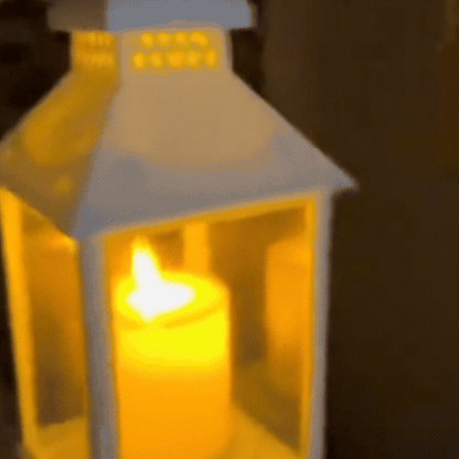 Lampă LED Tip Felinar cu Lumânare Imitată și Lumină Caldă