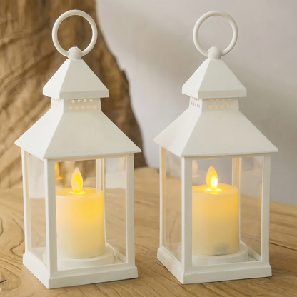 Lampă LED Tip Felinar cu Lumânare Imitată și Lumină Caldă