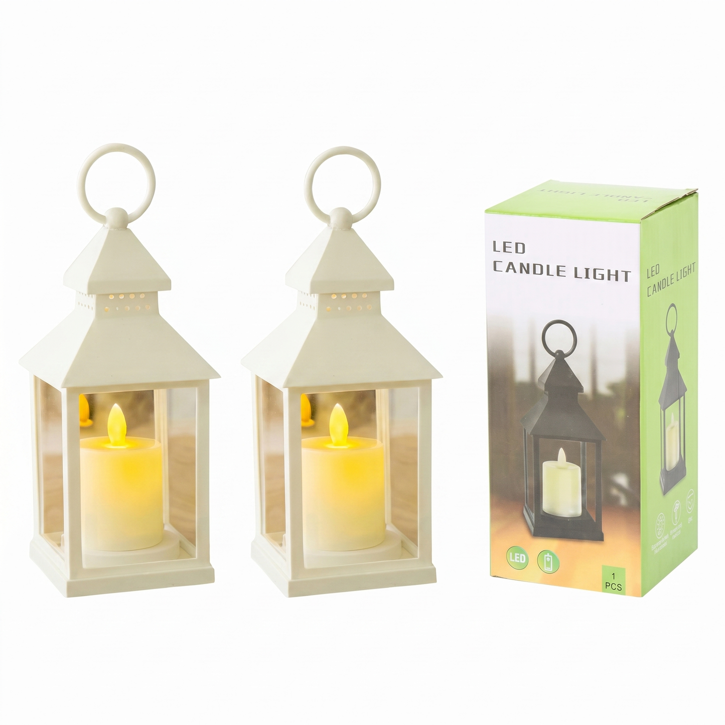 Lampă LED Tip Felinar cu Lumânare Imitată și Lumină Caldă