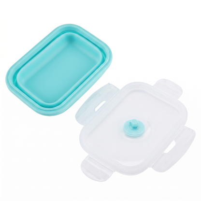 Set Cutiuțe Alimentare din Silicon Pliabile, Rezistente la Temperaturi Ridicate, pentru Microunde
